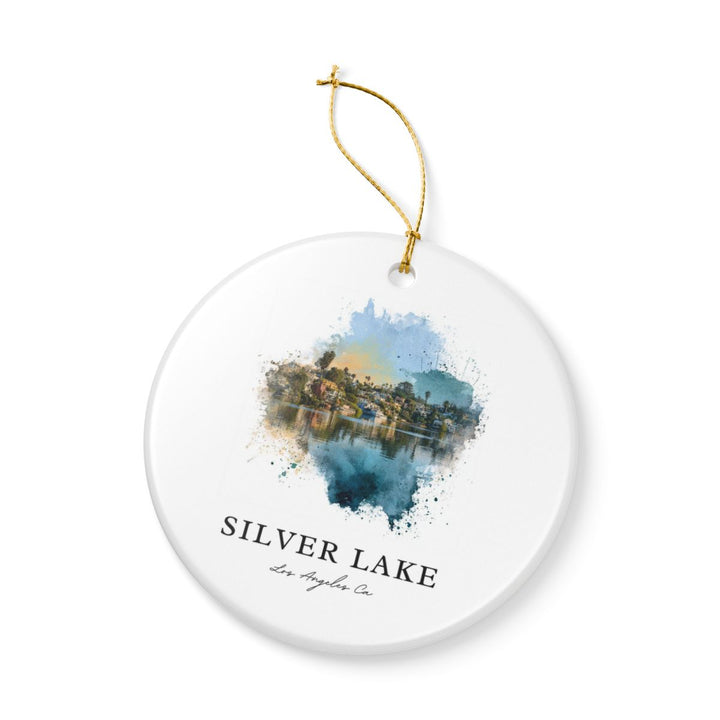 Silver Lake los Angeles CA Ornament: Unique Silver Lake los Angeles Souvenir, Silver Lake los Angeles California Xmas Decor