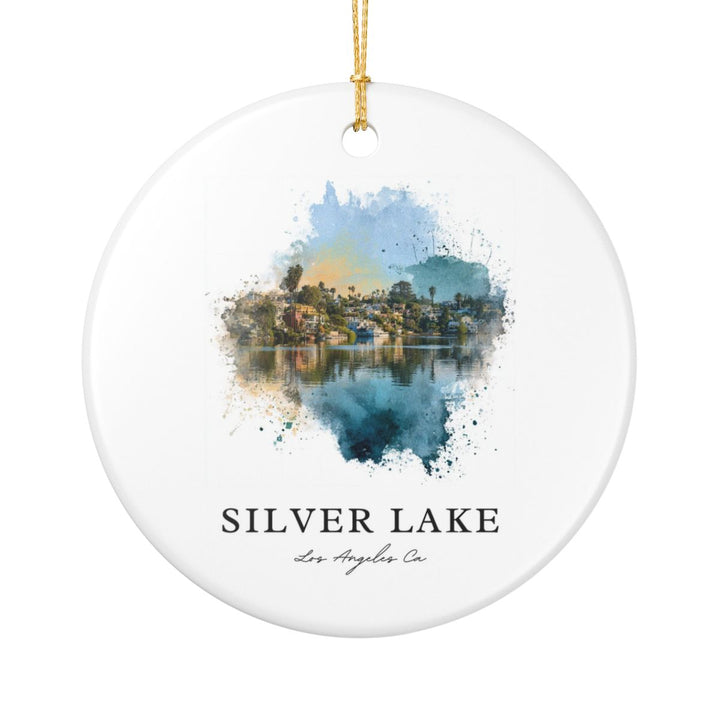 Silver Lake los Angeles CA Ornament: Unique Silver Lake los Angeles Souvenir, Silver Lake los Angeles California Xmas Decor