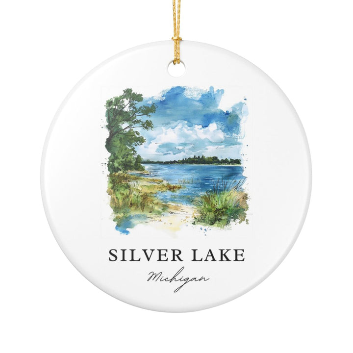 Silver Lake Michigan Ornament | Christmas Travel Souvenir Gift