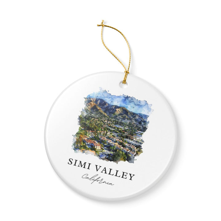 Simi Valley USA Ornament: Unique Simi Valley Souvenir, Simi Valley USA Xmas Decor, and Authentic Simi Valley Gift