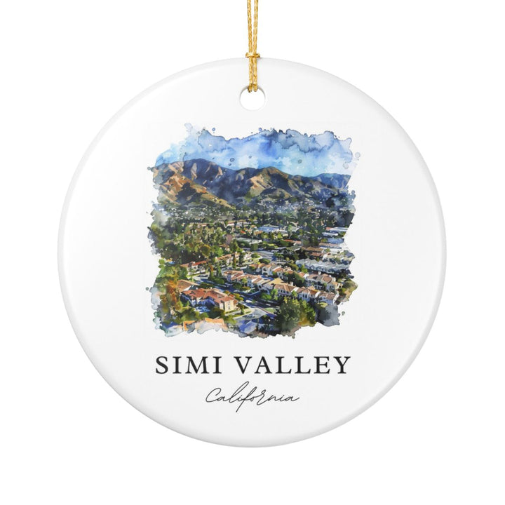 Simi Valley USA Ornament: Unique Simi Valley Souvenir, Simi Valley USA Xmas Decor, and Authentic Simi Valley Gift