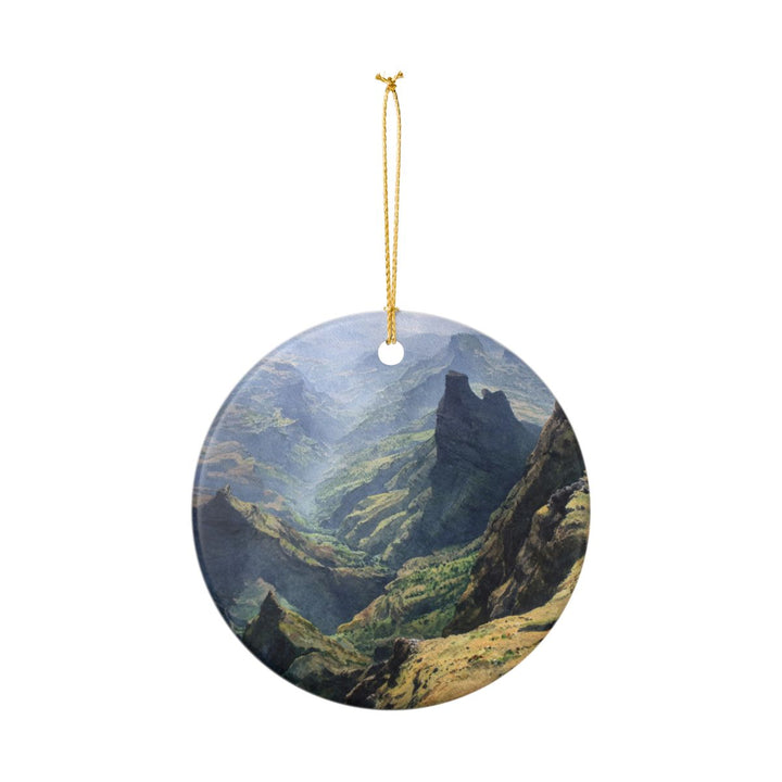Simien Mountains Ornament: Unique Simien Mountains Souvenir, Simien Mountains Xmas Decor, and Authentic Simien Mountains Gift