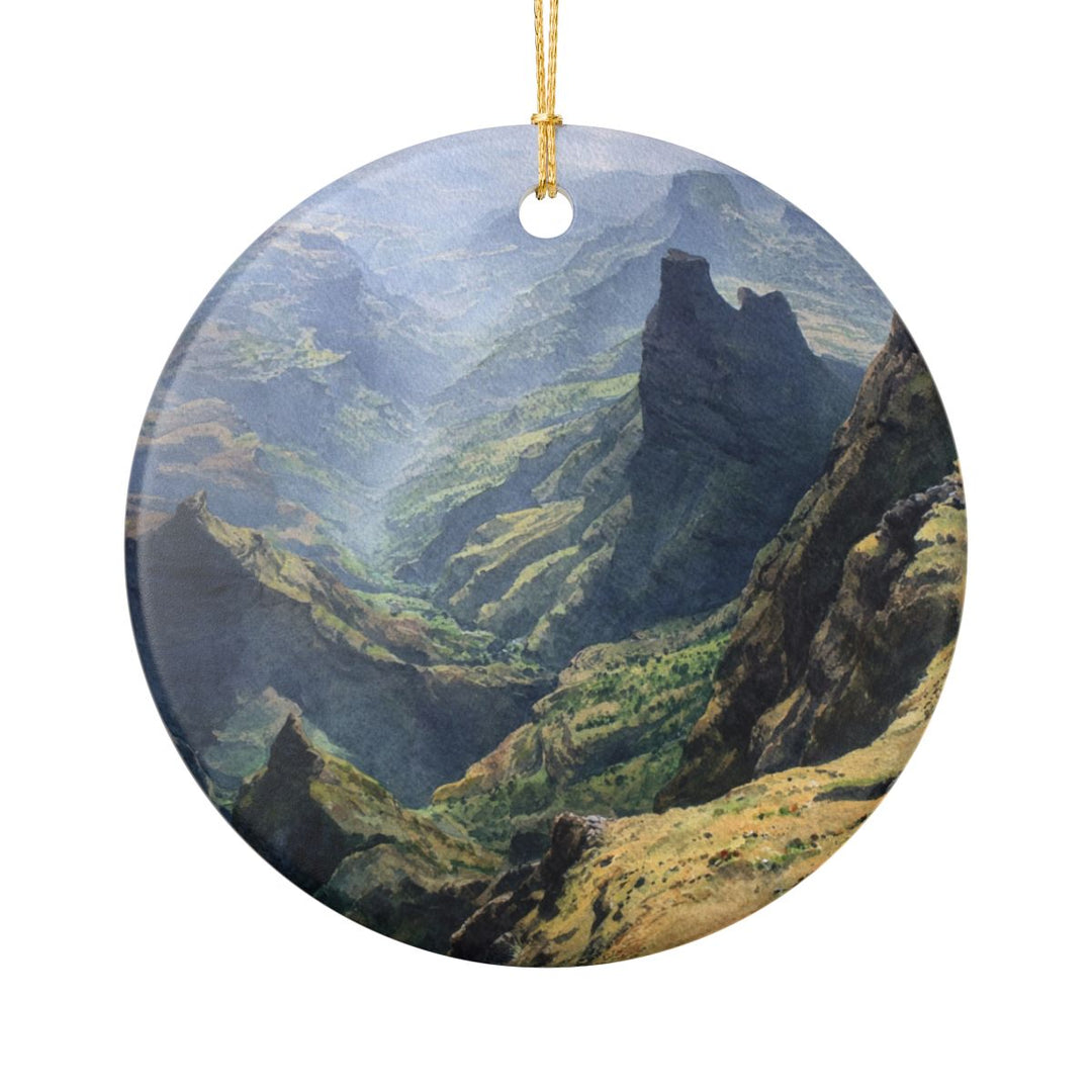 Simien Mountains Ornament: Unique Simien Mountains Souvenir, Simien Mountains Xmas Decor, and Authentic Simien Mountains Gift