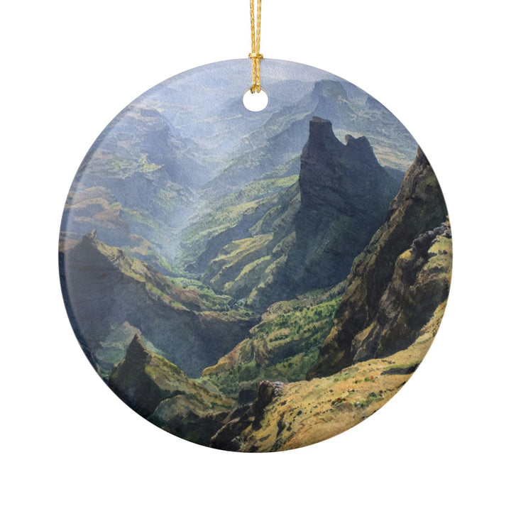 Simien Mountains Ornament: Unique Simien Mountains Souvenir, Simien Mountains Xmas Decor, and Authentic Simien Mountains Gift