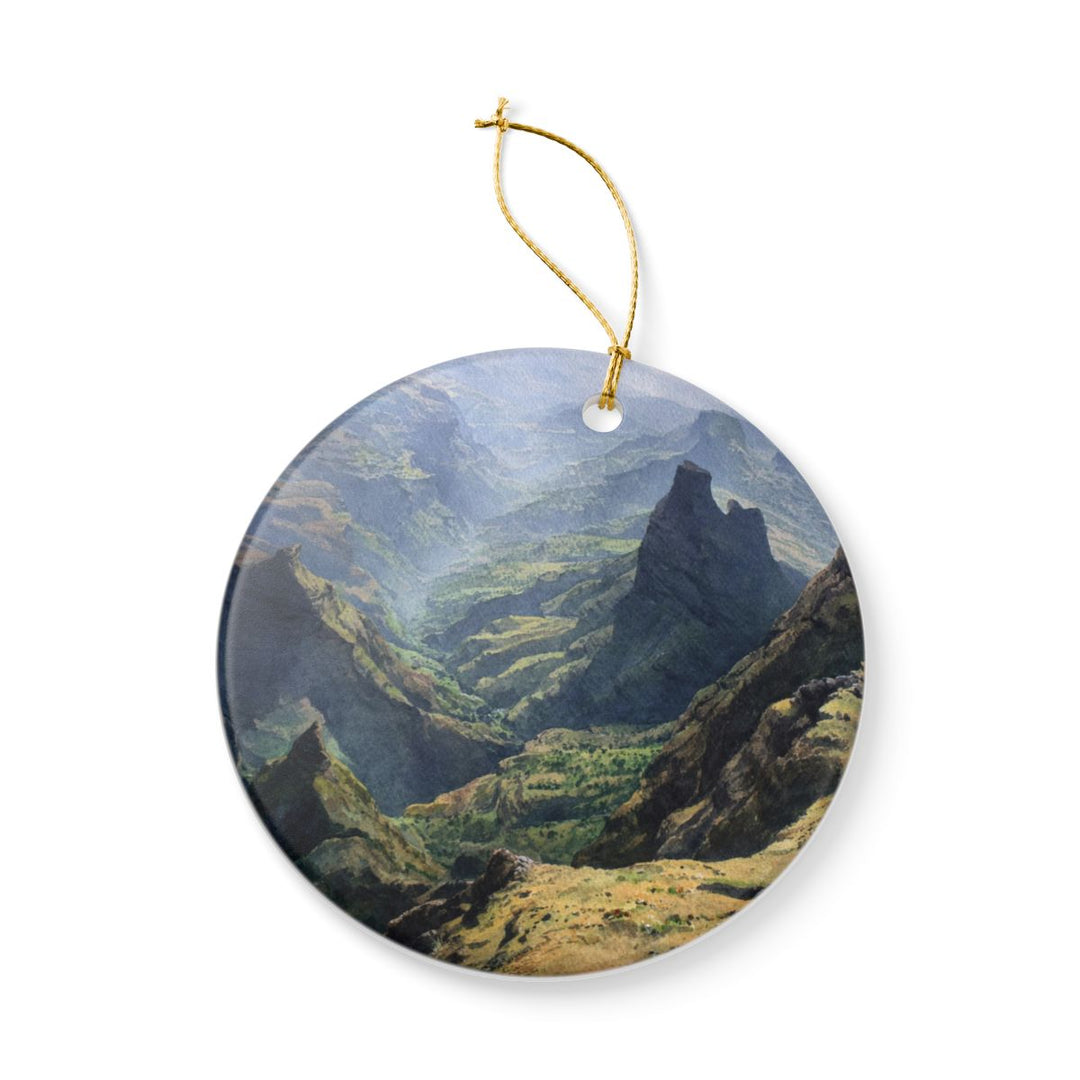 Simien Mountains Ornament: Unique Simien Mountains Souvenir, Simien Mountains Xmas Decor, and Authentic Simien Mountains Gift