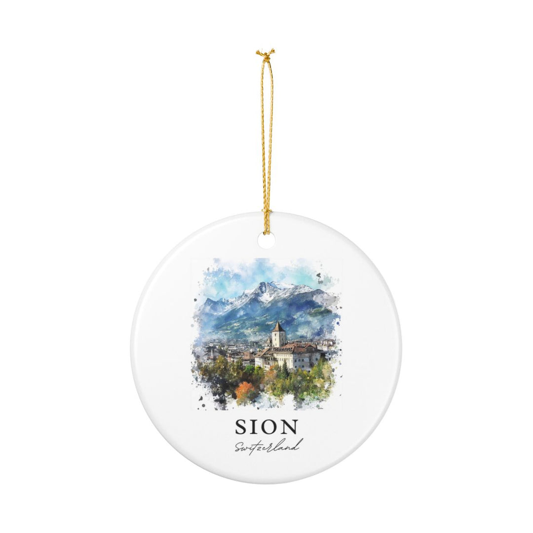 Sion Switzerland Ornament: Unique Sion Souvenir, Sion Switzerland Xmas Decor, and Authentic Sion Gift