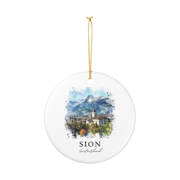 Sion Switzerland Ornament: Unique Sion Souvenir, Sion Switzerland Xmas Decor, and Authentic Sion Gift
