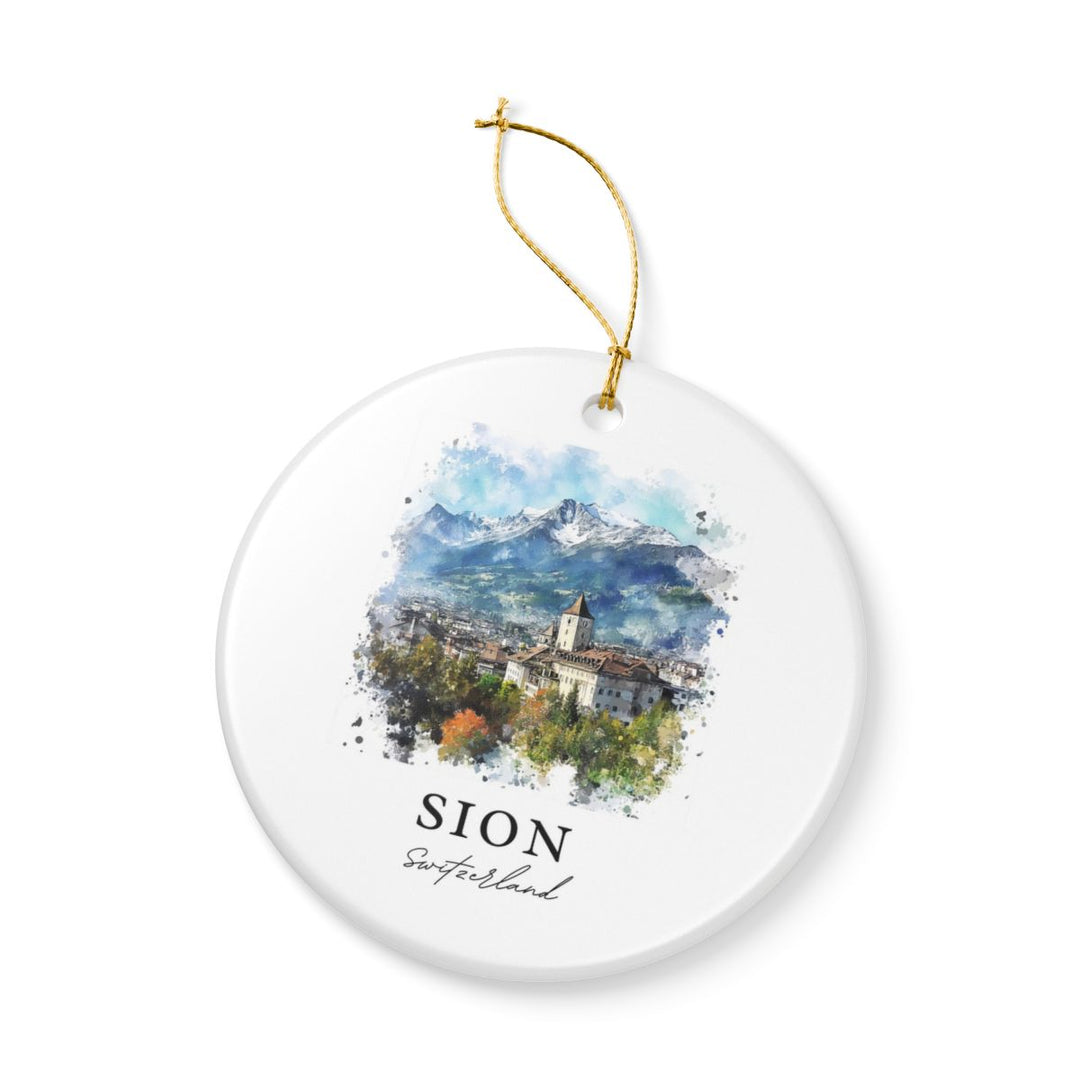 Sion Switzerland Ornament: Unique Sion Souvenir, Sion Switzerland Xmas Decor, and Authentic Sion Gift