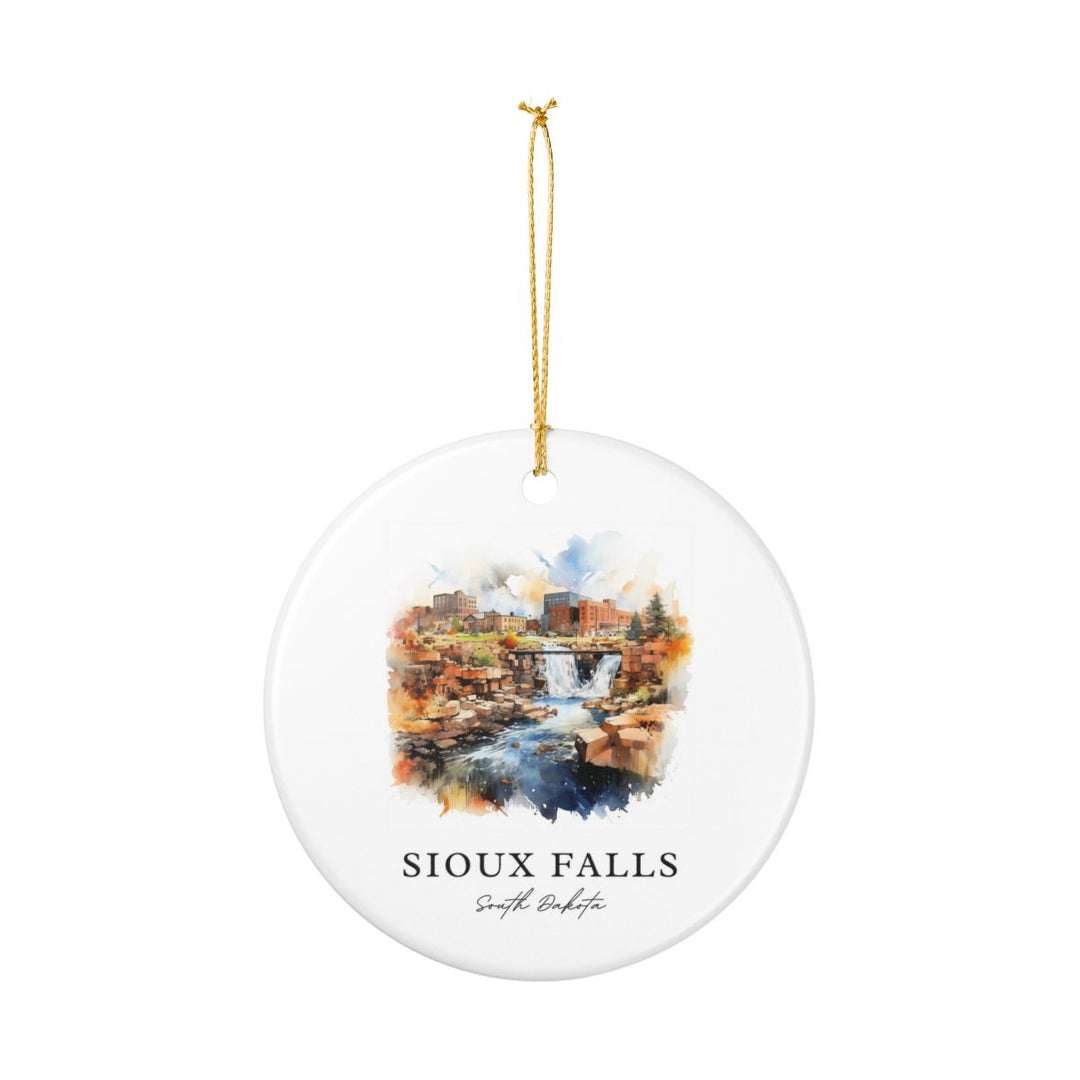 Sioux Falls South Dakota Ornament: Unique Sioux Falls Souvenir, Sioux Falls South Dakota Xmas Decor, and Authentic Sioux Falls Gift