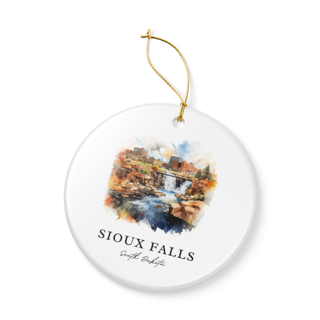 Sioux Falls South Dakota Ornament: Unique Sioux Falls Souvenir, Sioux Falls South Dakota Xmas Decor, and Authentic Sioux Falls Gift