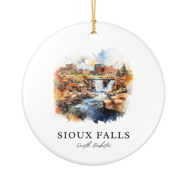 Sioux Falls South Dakota Ornament: Unique Sioux Falls Souvenir, Sioux Falls South Dakota Xmas Decor, and Authentic Sioux Falls Gift