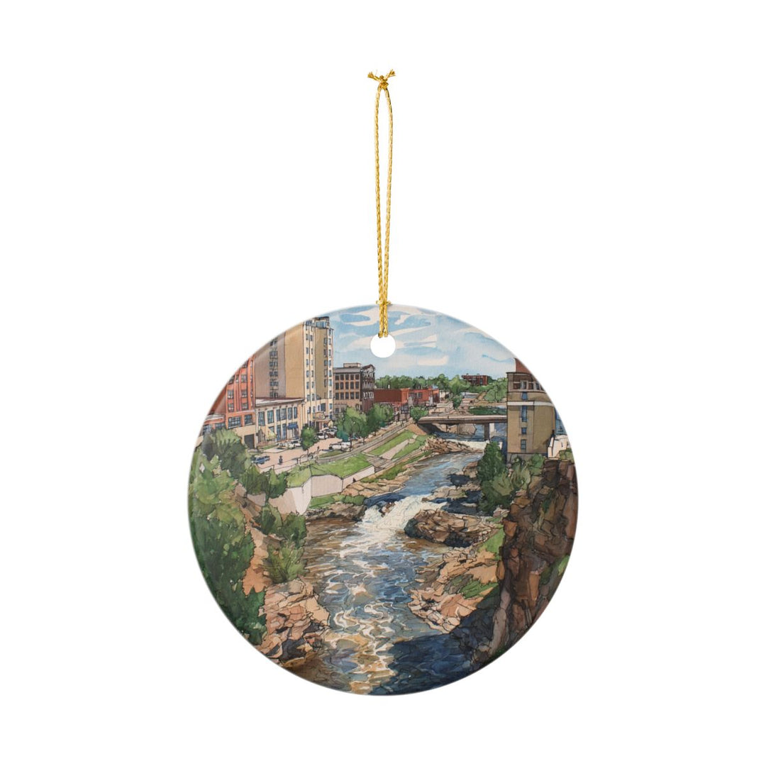 Sioux Falls South Dakota USA Ornament: Unique Sioux Falls Souvenir, Sioux Falls South Dakota Xmas Decor, and Authentic Sioux Falls Gift