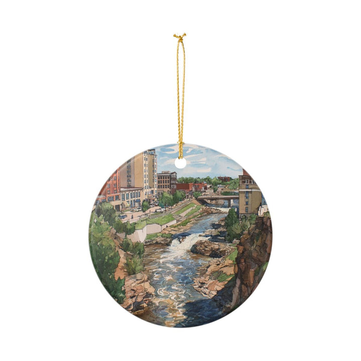 Sioux Falls South Dakota USA Ornament: Unique Sioux Falls Souvenir, Sioux Falls South Dakota Xmas Decor, and Authentic Sioux Falls Gift