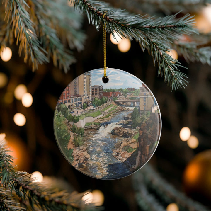 Sioux Falls South Dakota USA Ornament: Unique Sioux Falls Souvenir, Sioux Falls South Dakota Xmas Decor, and Authentic Sioux Falls Gift