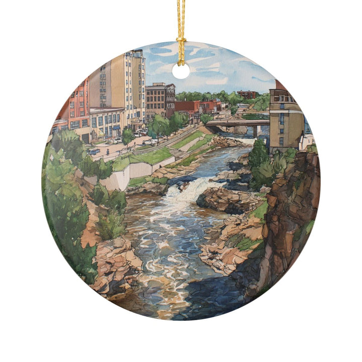 Sioux Falls South Dakota USA Ornament: Unique Sioux Falls Souvenir, Sioux Falls South Dakota Xmas Decor, and Authentic Sioux Falls Gift