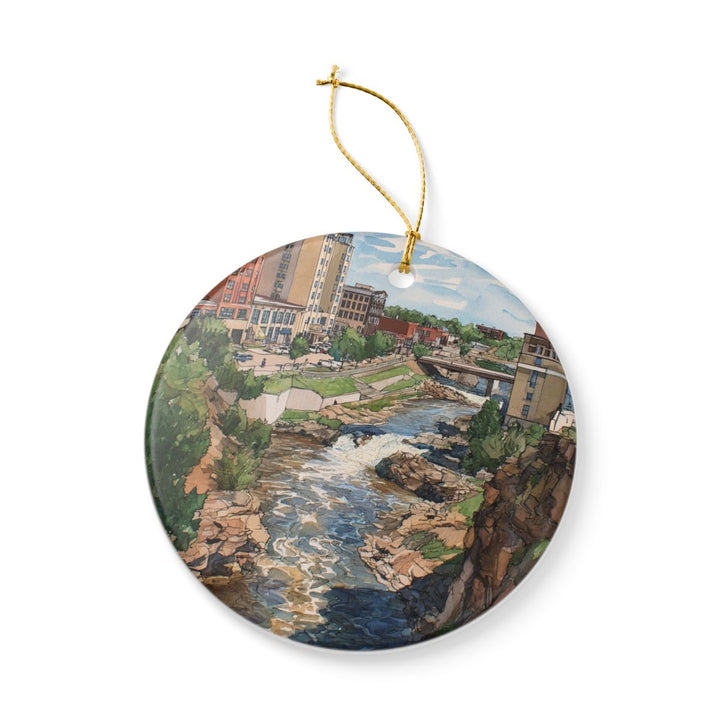 Sioux Falls South Dakota USA Ornament: Unique Sioux Falls Souvenir, Sioux Falls South Dakota Xmas Decor, and Authentic Sioux Falls Gift