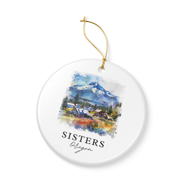 Sisters Oregon Ornament: Unique Sisters Oregon Souvenir, Sisters Oregon Xmas Decor, and Authentic Sisters Oregon Gift
