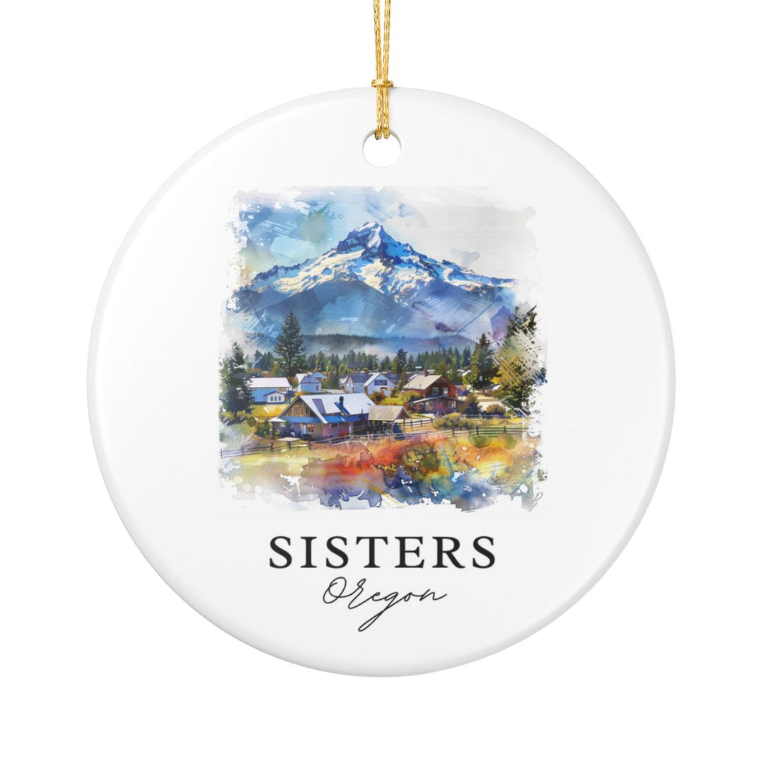 Sisters Oregon Ornament: Unique Sisters Oregon Souvenir, Sisters Oregon Xmas Decor, and Authentic Sisters Oregon Gift