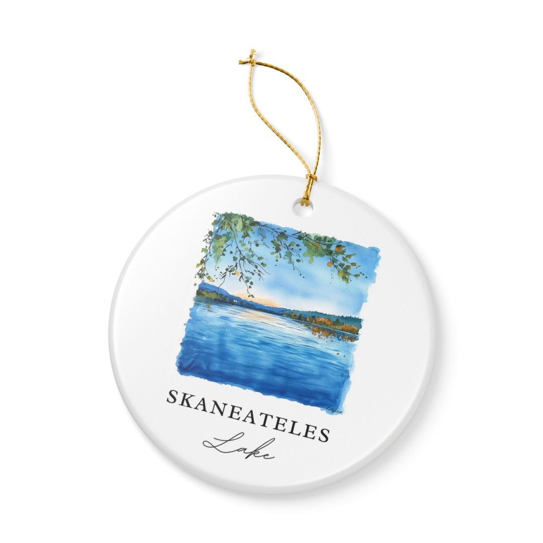Skaneateles Lake USA Ornament: Unique Skaneateles Lake Souvenir, Skaneateles Lake USA Xmas Decor, and Authentic Skaneateles Lake Gift