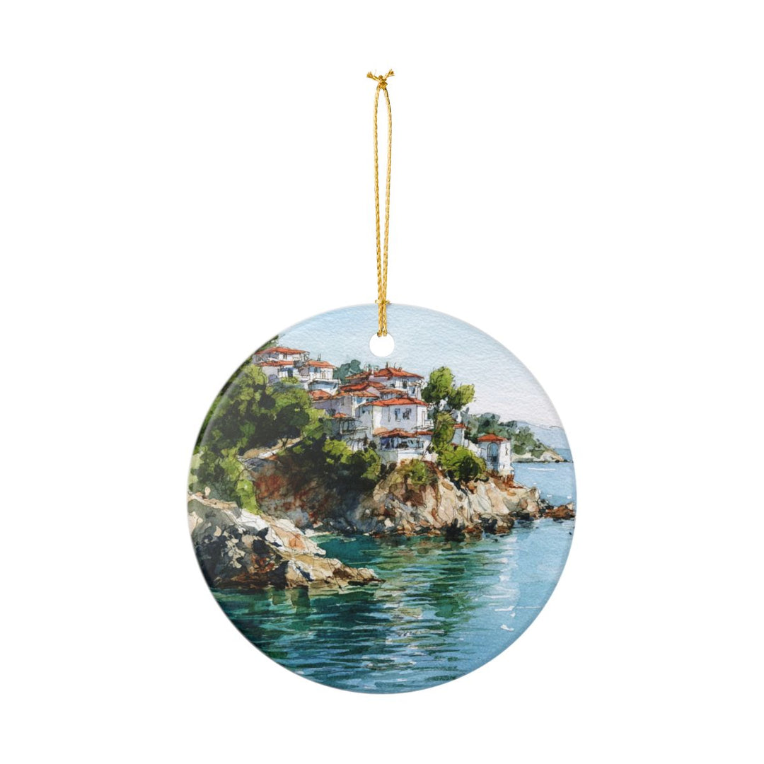Skiathos Ornament: Unique Skiathos Souvenir, Skiathos Xmas Decor, and Authentic Skiathos Gift