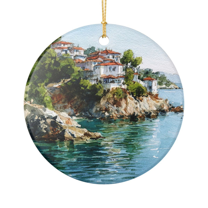 Skiathos Ornament: Unique Skiathos Souvenir, Skiathos Xmas Decor, and Authentic Skiathos Gift