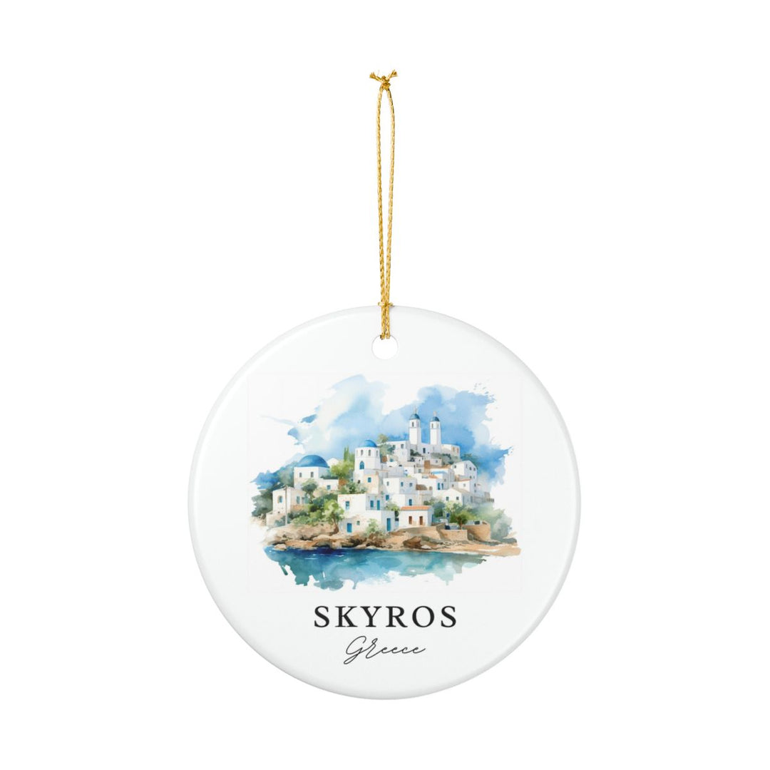 Skyros Greece Ornament: Unique Skyros Souvenir, Skyros Greece Xmas Decor, and Authentic Skyros Gift