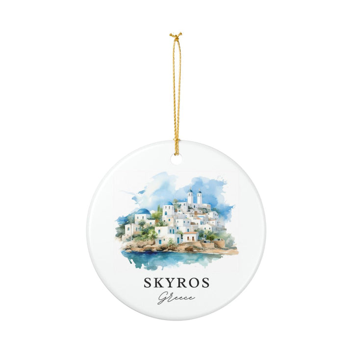 Skyros Greece Ornament: Unique Skyros Souvenir, Skyros Greece Xmas Decor, and Authentic Skyros Gift