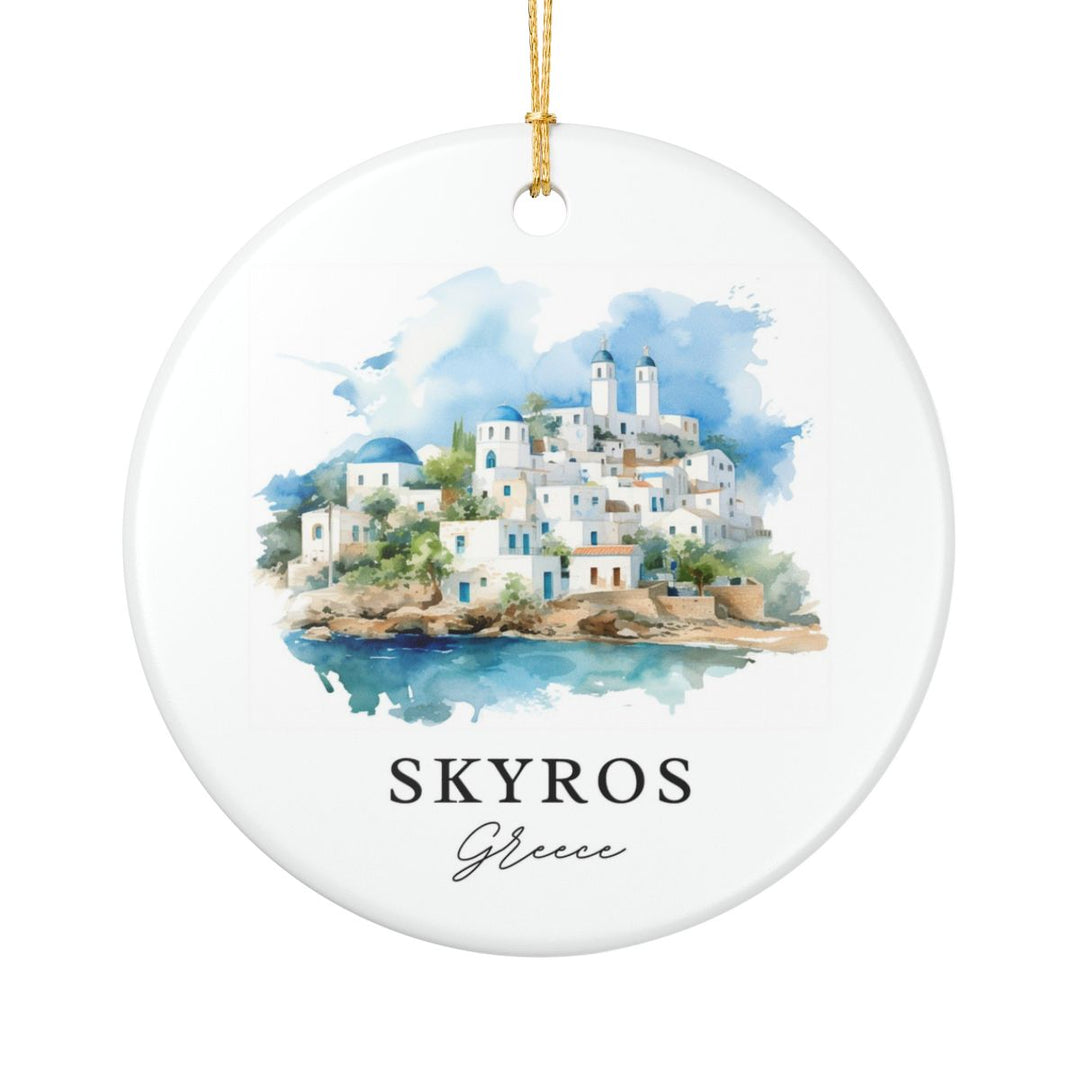 Skyros Greece Ornament: Unique Skyros Souvenir, Skyros Greece Xmas Decor, and Authentic Skyros Gift