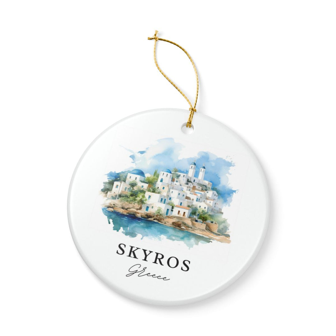 Skyros Greece Ornament: Unique Skyros Souvenir, Skyros Greece Xmas Decor, and Authentic Skyros Gift