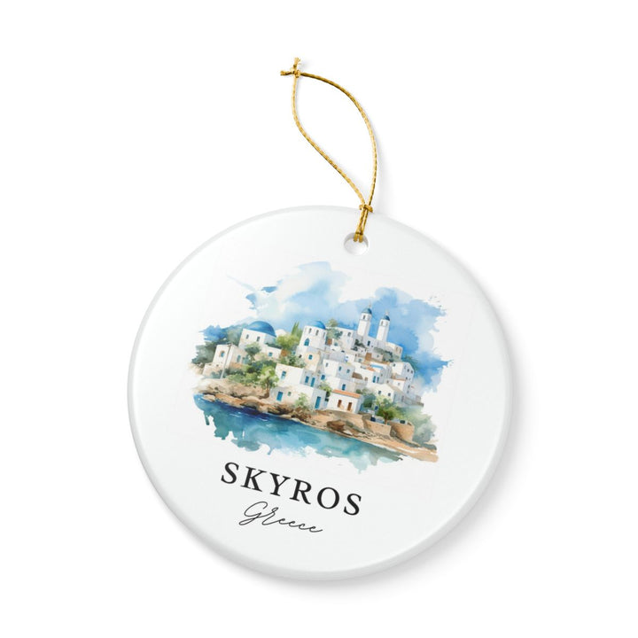 Skyros Greece Ornament: Unique Skyros Souvenir, Skyros Greece Xmas Decor, and Authentic Skyros Gift