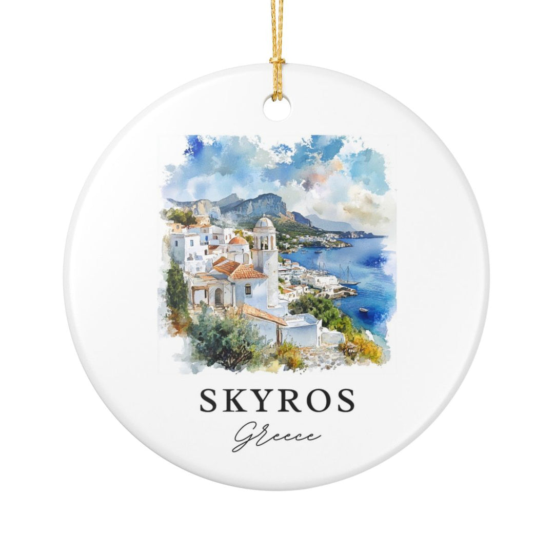 Skyros Greece Ornament: Unique Skyros Souvenir, Skyros Greece Xmas Decor, and Authentic Skyros Gift