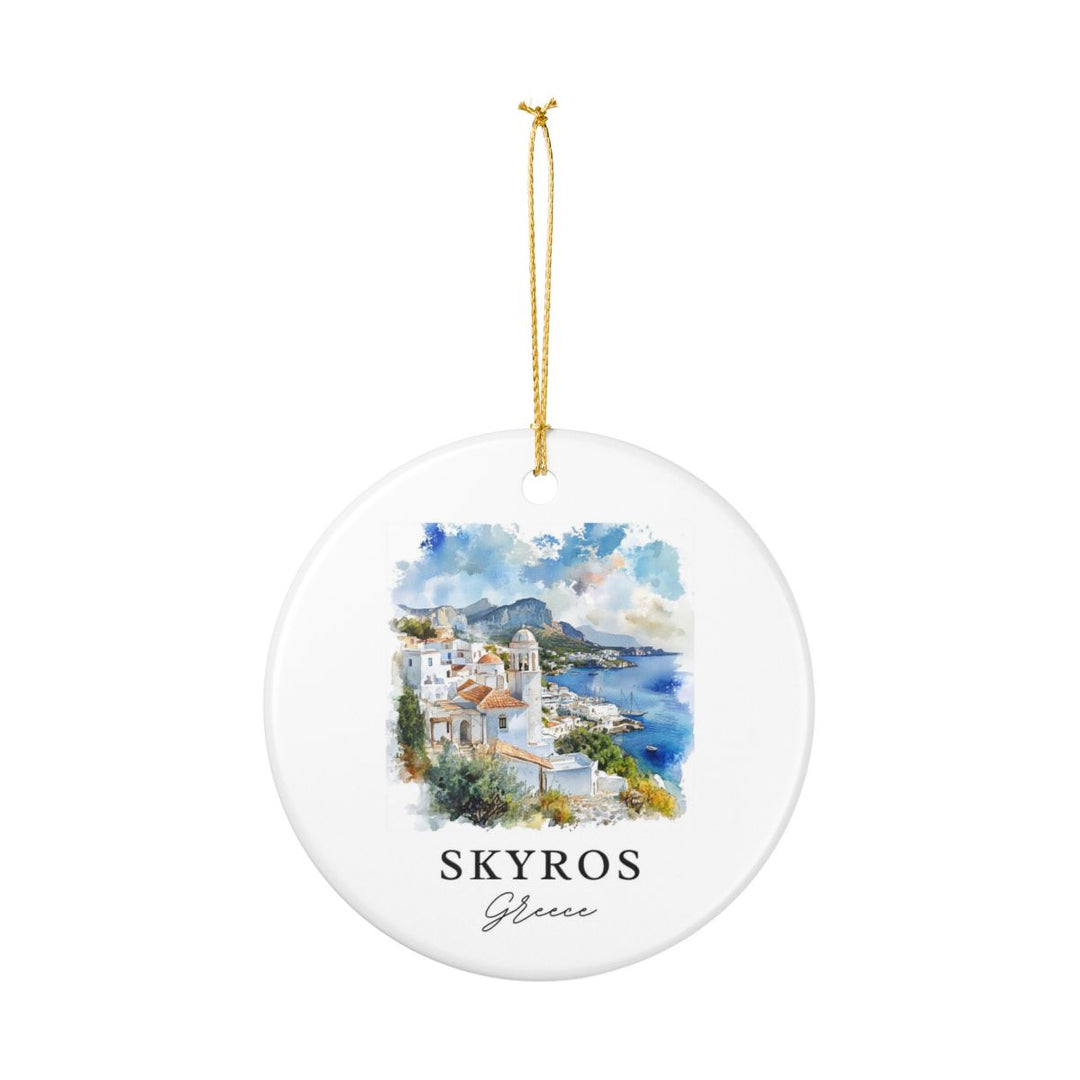 Skyros Greece Ornament: Unique Skyros Souvenir, Skyros Greece Xmas Decor, and Authentic Skyros Gift