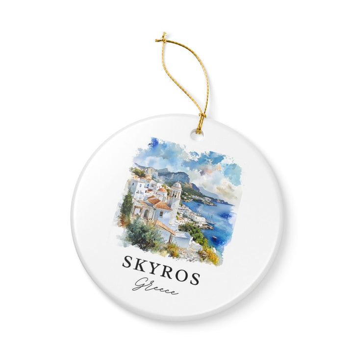 Skyros Greece Ornament: Unique Skyros Souvenir, Skyros Greece Xmas Decor, and Authentic Skyros Gift