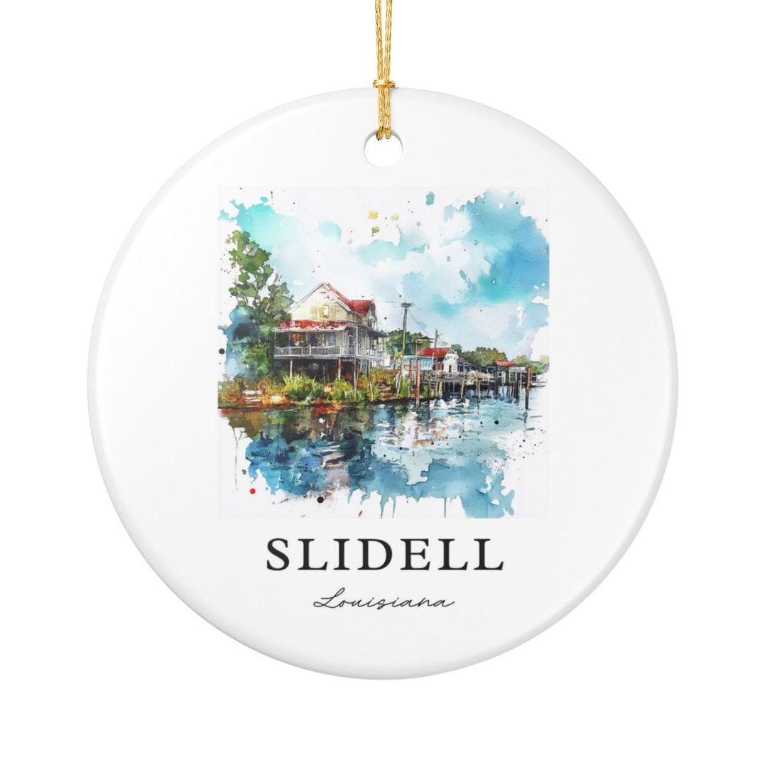 Slidell Louisiana Ornament: Unique Slidell Louisiana Souvenir, Slidell Louisiana Xmas Decor, and Authentic Slidell Louisiana Gift