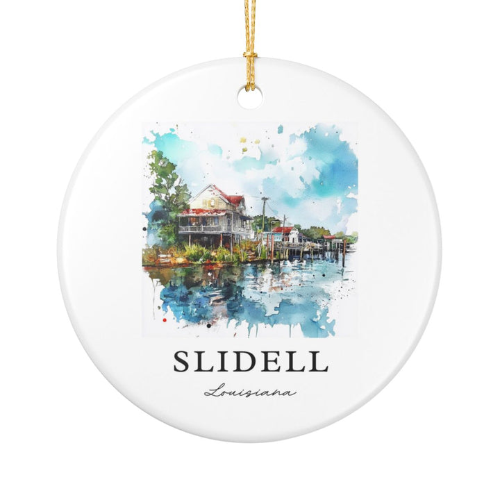 Slidell Louisiana Ornament: Unique Slidell Louisiana Souvenir, Slidell Louisiana Xmas Decor, and Authentic Slidell Louisiana Gift