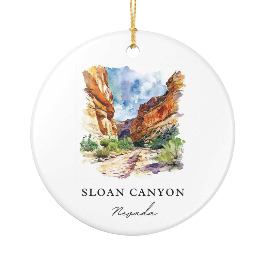Sloan Canyon Nevada Ornament: Unique Sloan Canyon Souvenir, Sloan Canyon Nevada Xmas Decor, and Authentic Sloan Canyon Gift