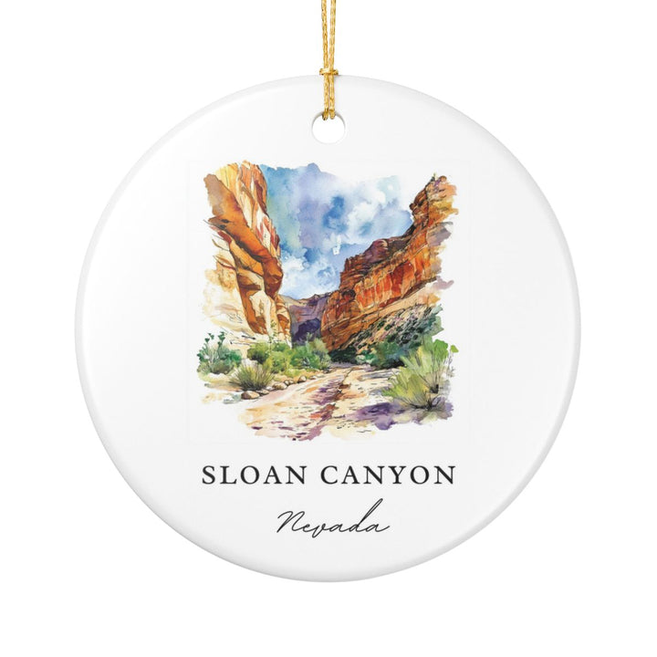 Sloan Canyon Nevada Ornament: Unique Sloan Canyon Souvenir, Sloan Canyon Nevada Xmas Decor, and Authentic Sloan Canyon Gift