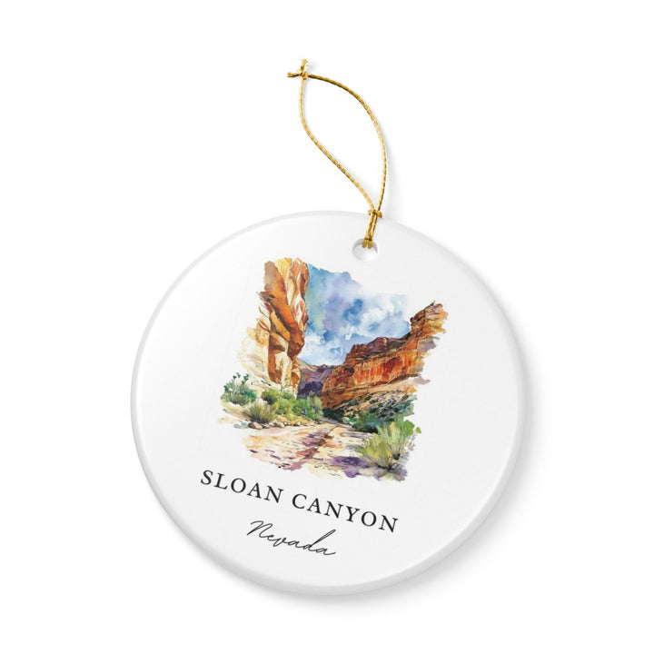 Sloan Canyon Nevada Ornament: Unique Sloan Canyon Souvenir, Sloan Canyon Nevada Xmas Decor, and Authentic Sloan Canyon Gift