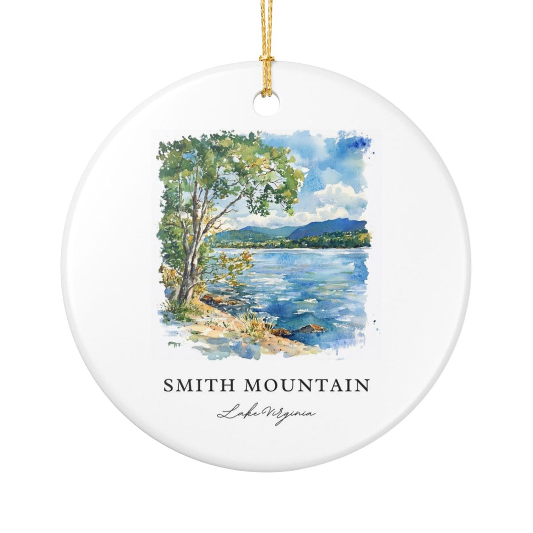 Smith Mountain Lake Virginia USA Ornament: Unique Smith Mountain Lake Souvenir, Smith Mountain Lake Xmas Decor, and Authentic Smith Mountain Lake Gift
