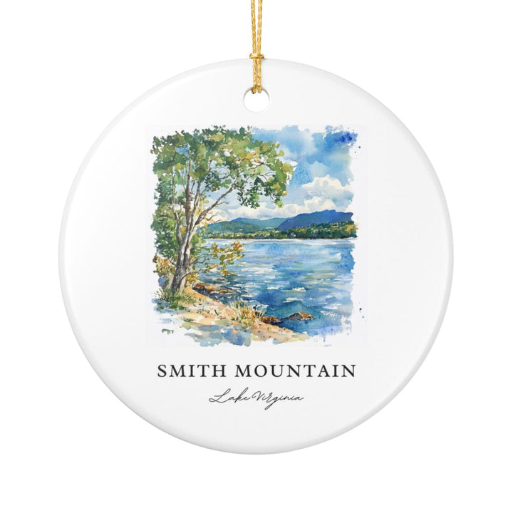 Smith Mountain Lake Virginia USA Ornament: Unique Smith Mountain Lake Souvenir, Smith Mountain Lake Xmas Decor, and Authentic Smith Mountain Lake Gift