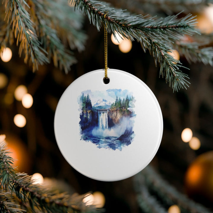 Snoqualmie Falls Ornament: Unique Snoqualmie Falls Souvenir, Snoqualmie Falls Xmas Decor, and Authentic Snoqualmie Falls Gift