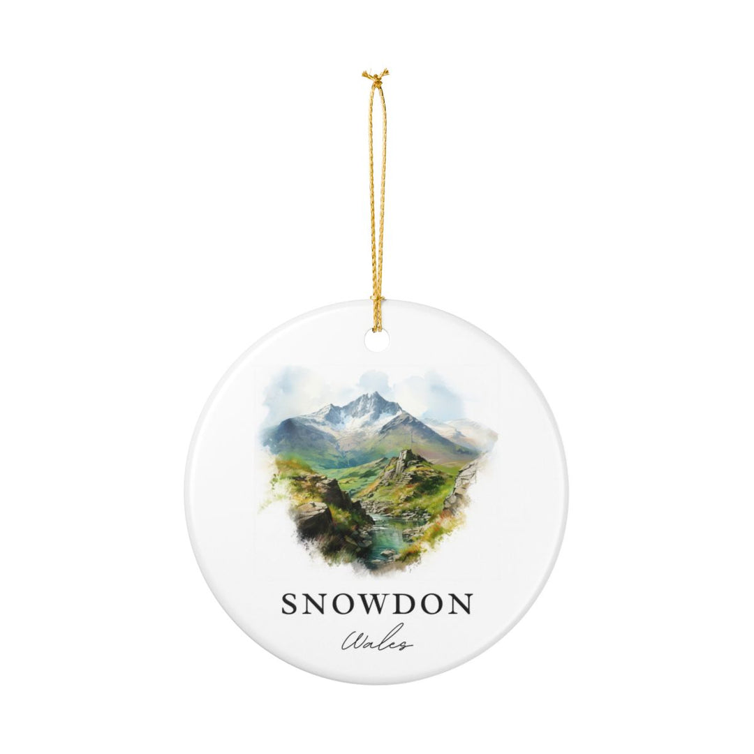 Snowdon Wales Ornament: Unique Snowdon Souvenir, Snowdon Wales Xmas Decor, and Authentic Snowdon Gift