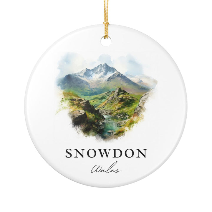 Snowdon Wales Ornament: Unique Snowdon Souvenir, Snowdon Wales Xmas Decor, and Authentic Snowdon Gift