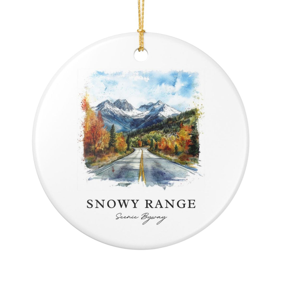 Snowy Range Scenic Byway Wyoming USA Ornament: Unique Snowy Range Scenic Byway Souvenir, Snowy Range Scenic Byway Wyoming Xmas Decor