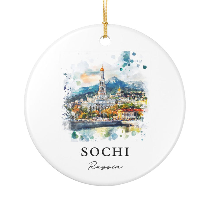 Sochi Russia Ornament: Unique Sochi Souvenir, Sochi Russia Xmas Decor, and Authentic Sochi Gift