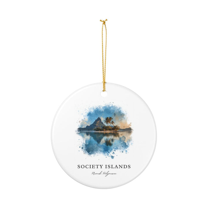 Society Islands French Polynesia Ornament: Unique Society Islands French Polynesia Souvenir, Society Islands French Polynesia Xmas Decor