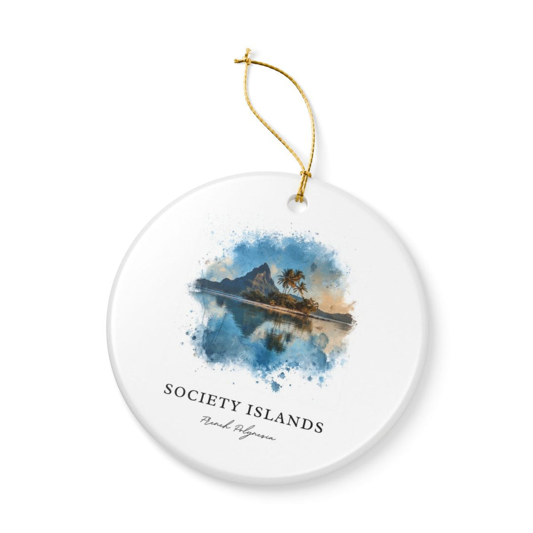 Society Islands French Polynesia Ornament: Unique Society Islands French Polynesia Souvenir, Society Islands French Polynesia Xmas Decor