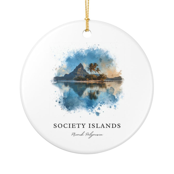 Society Islands French Polynesia Ornament: Unique Society Islands French Polynesia Souvenir, Society Islands French Polynesia Xmas Decor