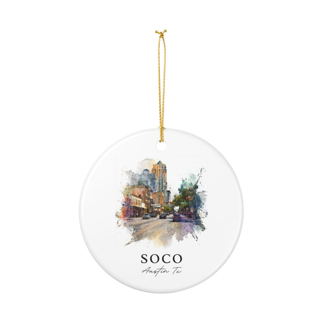 Soco Austin TX Ornament: Unique Soco Austin Souvenir, Soco Austin Texas Xmas Decor, and Authentic Soco Austin Gift