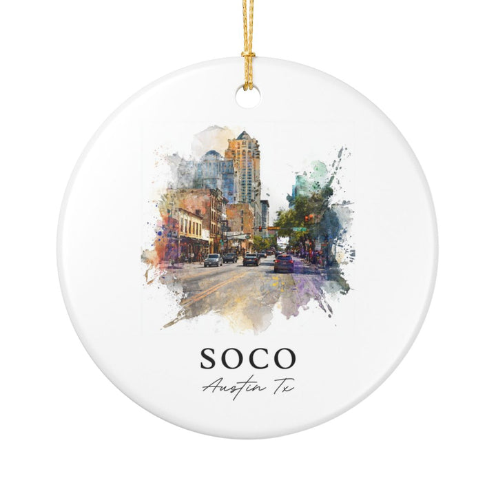 Soco Austin TX Ornament: Unique Soco Austin Souvenir, Soco Austin Texas Xmas Decor, and Authentic Soco Austin Gift